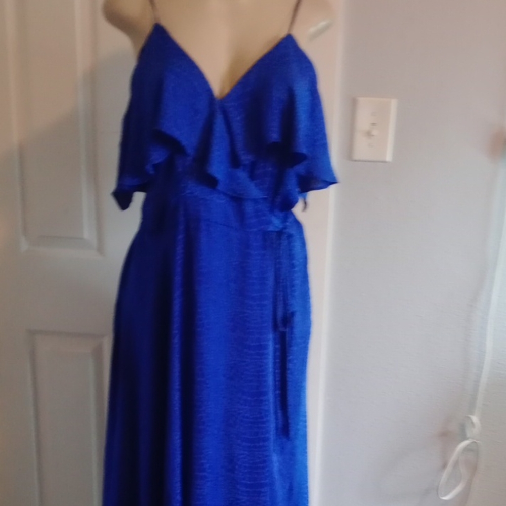 Jennifer Lopez Royal Blue Maxi Dress